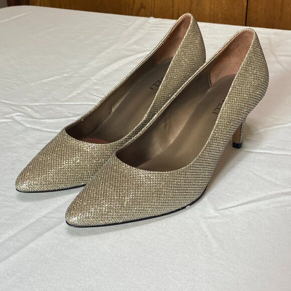 Women's Vaneli 8.5 Gold Sparkle High Heels - Picture 1 of 5